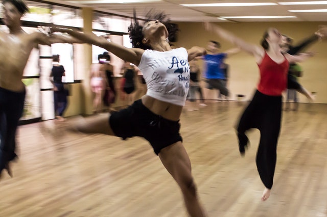 Energetic dance hen party groups in Bath studio